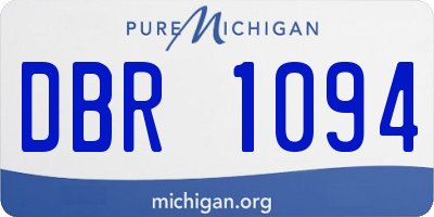 MI license plate DBR1094