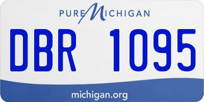 MI license plate DBR1095