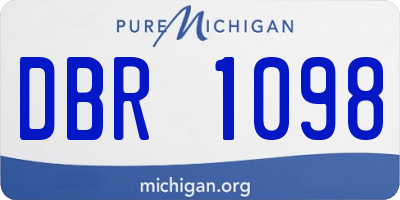 MI license plate DBR1098