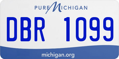 MI license plate DBR1099