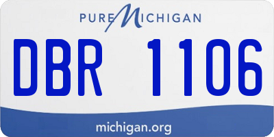 MI license plate DBR1106