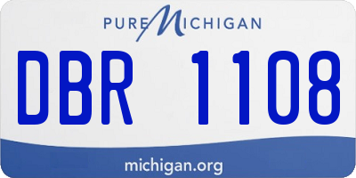 MI license plate DBR1108