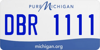 MI license plate DBR1111