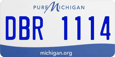 MI license plate DBR1114