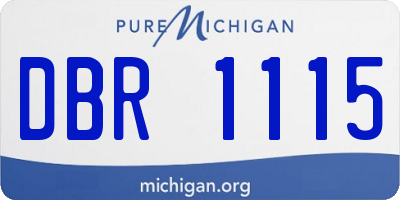 MI license plate DBR1115