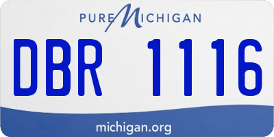 MI license plate DBR1116