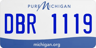 MI license plate DBR1119