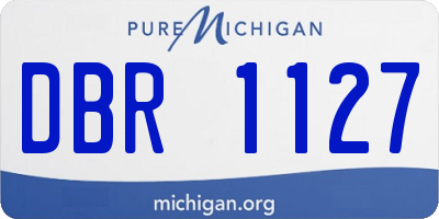 MI license plate DBR1127
