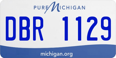 MI license plate DBR1129