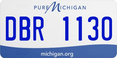 MI license plate DBR1130