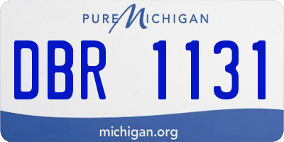 MI license plate DBR1131