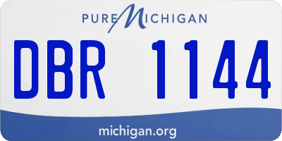 MI license plate DBR1144