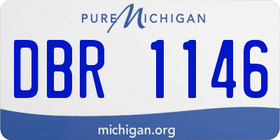 MI license plate DBR1146