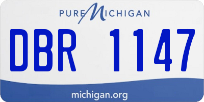 MI license plate DBR1147