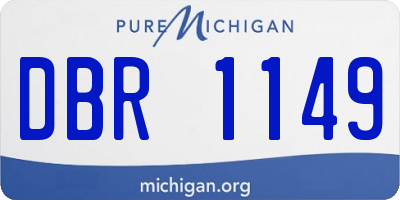 MI license plate DBR1149
