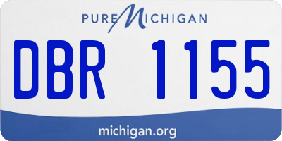 MI license plate DBR1155