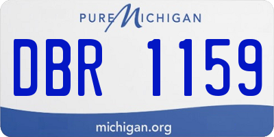 MI license plate DBR1159