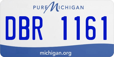 MI license plate DBR1161