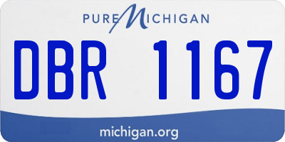MI license plate DBR1167