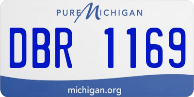 MI license plate DBR1169