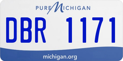 MI license plate DBR1171