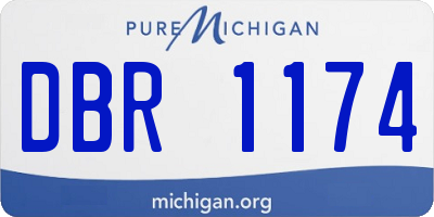 MI license plate DBR1174