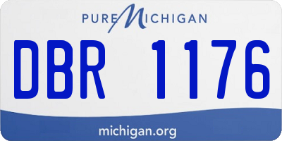 MI license plate DBR1176