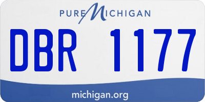 MI license plate DBR1177