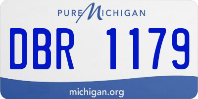MI license plate DBR1179