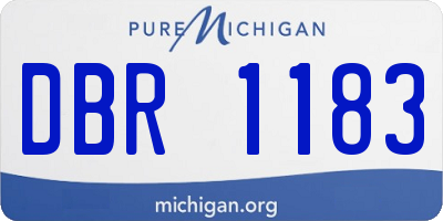 MI license plate DBR1183