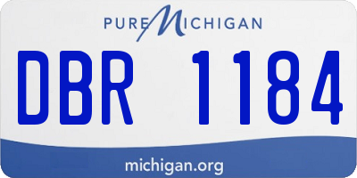 MI license plate DBR1184