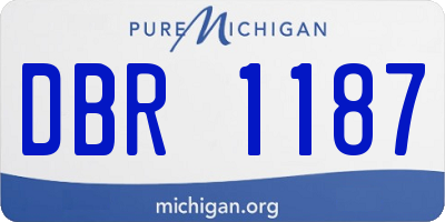 MI license plate DBR1187