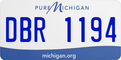 MI license plate DBR1194