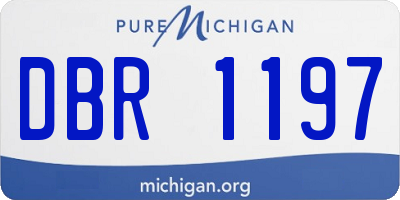MI license plate DBR1197