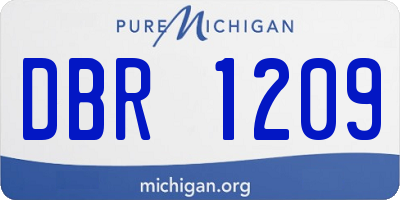 MI license plate DBR1209