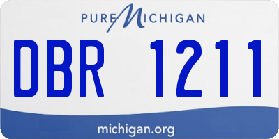MI license plate DBR1211