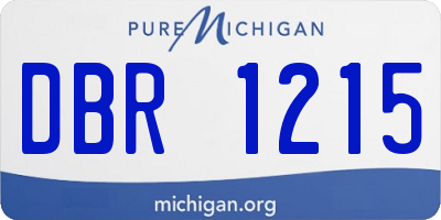 MI license plate DBR1215