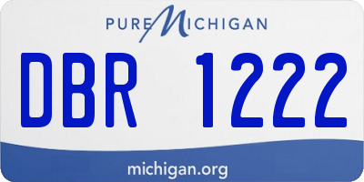 MI license plate DBR1222