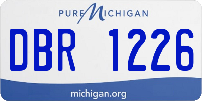 MI license plate DBR1226