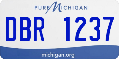 MI license plate DBR1237