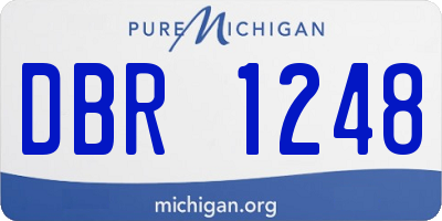 MI license plate DBR1248