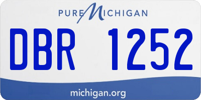 MI license plate DBR1252