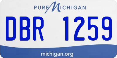 MI license plate DBR1259