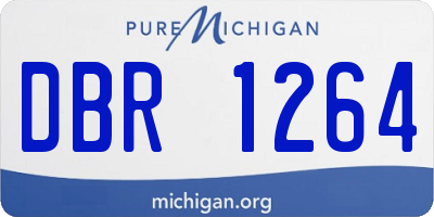 MI license plate DBR1264