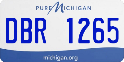 MI license plate DBR1265