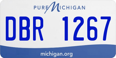 MI license plate DBR1267
