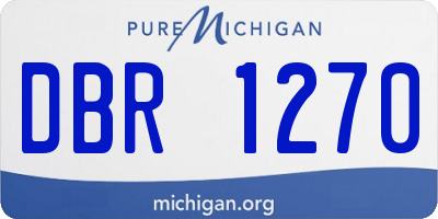 MI license plate DBR1270