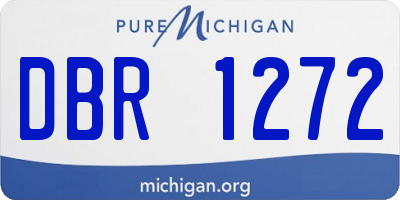 MI license plate DBR1272