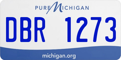 MI license plate DBR1273