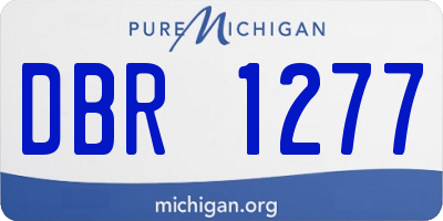 MI license plate DBR1277